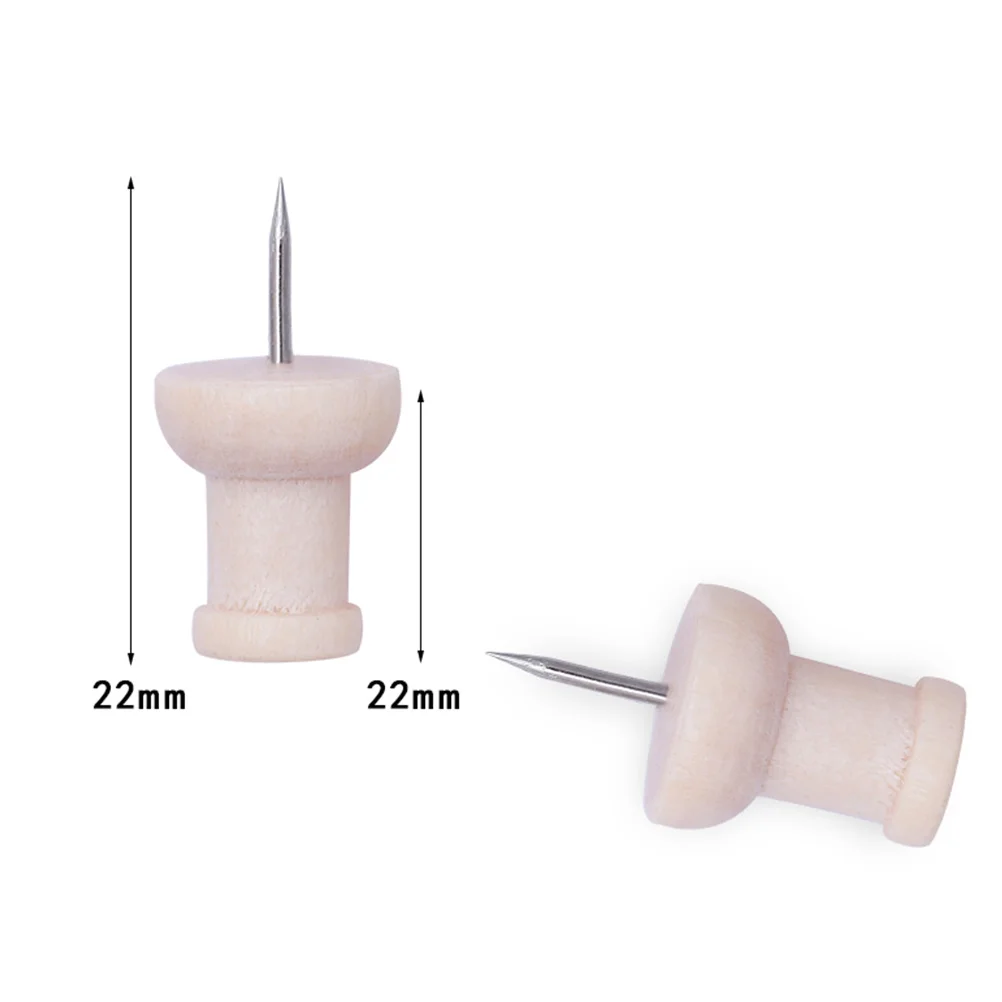 100 قطعة دبابيس ضغط الخشب مسامير الإبهام المعدنية للوحة الفلين لتقوم بها بنفسك ديكور المنزل مكتب المدرسة لوحة الإعلانات خريطة عرض الصور #4