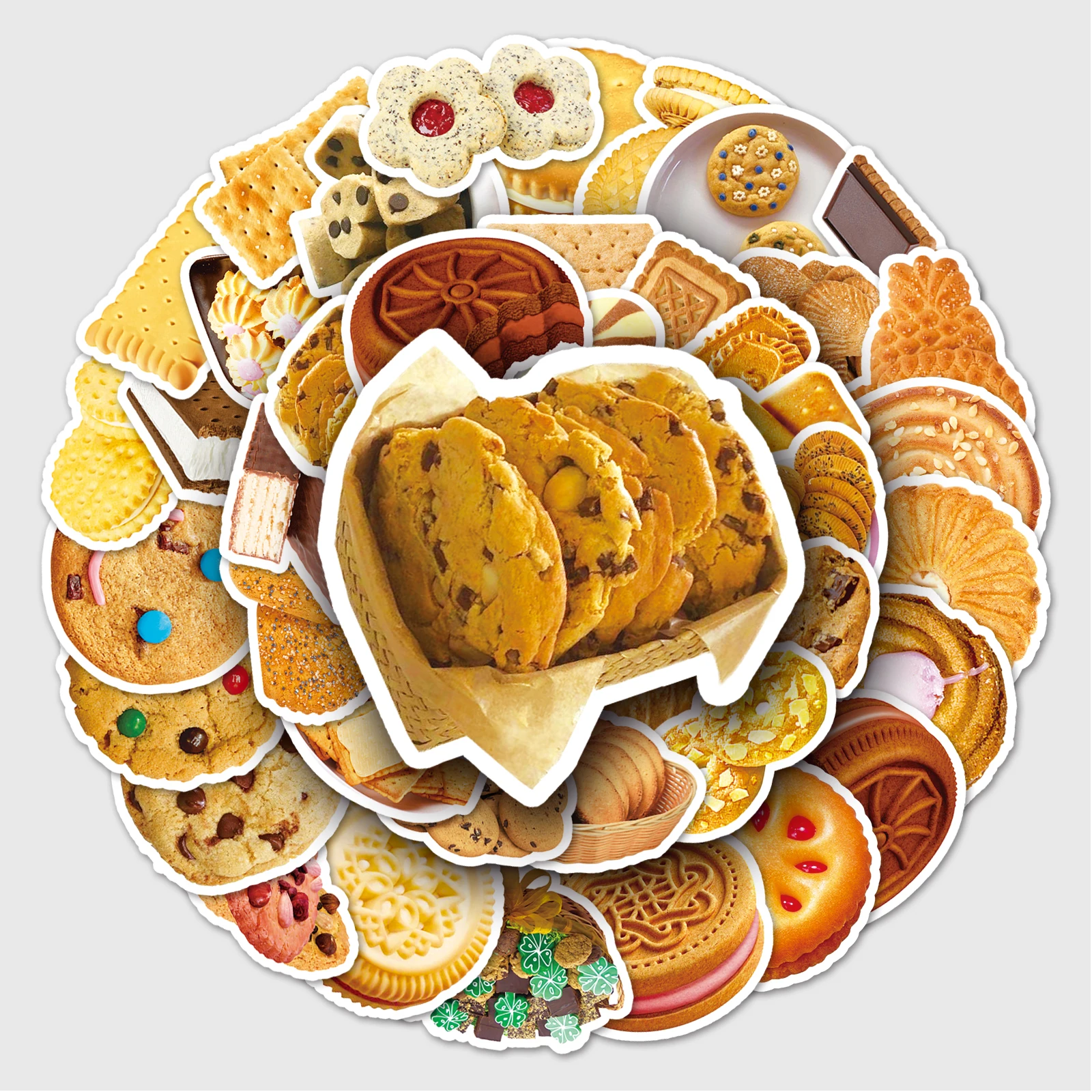 

50Pcs Cookie series Cartoon Cute Waterproof Sticker Skateboarding Snowboard Retro Vinyl home decal Sticker