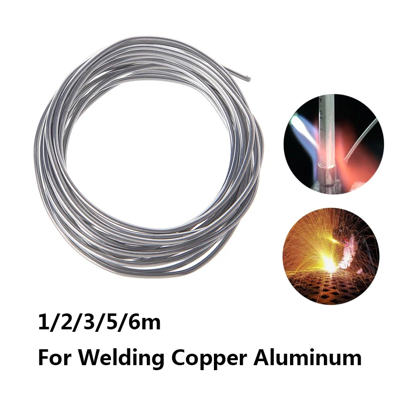 1/2/3/5/6M Low Temperature Copper Aluminum Welding Rod 1.6/2.00MM Cored Wire For Welding Copper Aluminum Easy To Weld