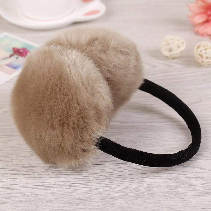 Winter Warm Earmuffs Cute Plush Fur Headphones Fashion Unisex Ear Warmer Solid Color Girls Headband Ear Muff Ear Cover