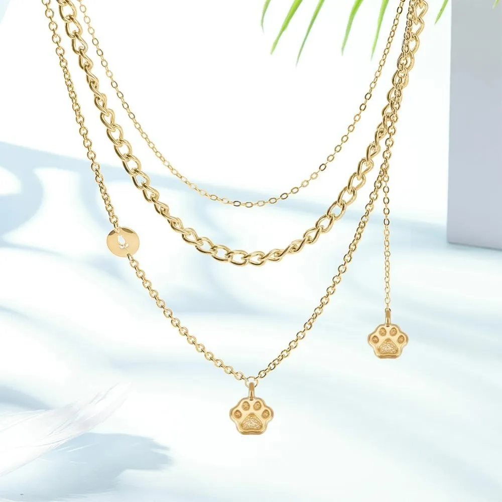 20 قطعة 2 ألوان 304 دلايات من الفولاذ المقاوم للصدأ الحيوان القط الكلب باو قطعة السحر باو طباعة سحر الحيوان البصمة مجوهرات #4