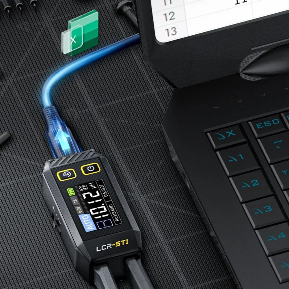 LCR-ST1 Digital BridgeMeter High Precision LCR Meter Tweeze Intelligent Tweezer Continuity Diode Test Measurement Tools