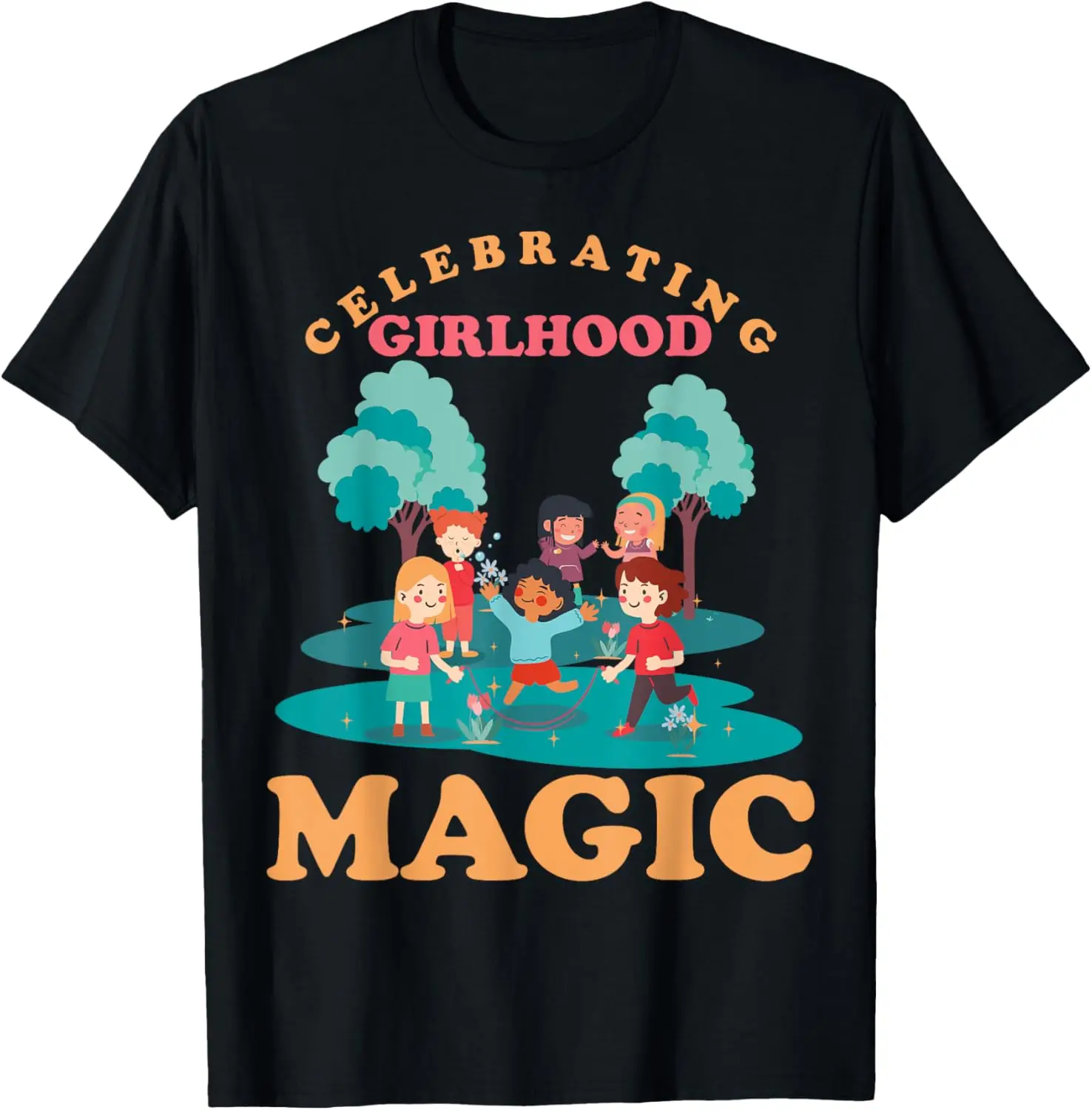 Girlhood Childhood Memory Throwback Street Games 80s 90s T-Shirt