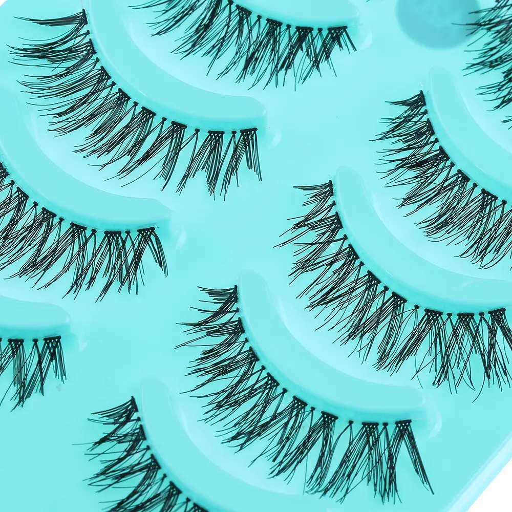 5 Pairs Fake False Natural Thick Long False Eyelashes Handmade Eye Lashes Extension Black