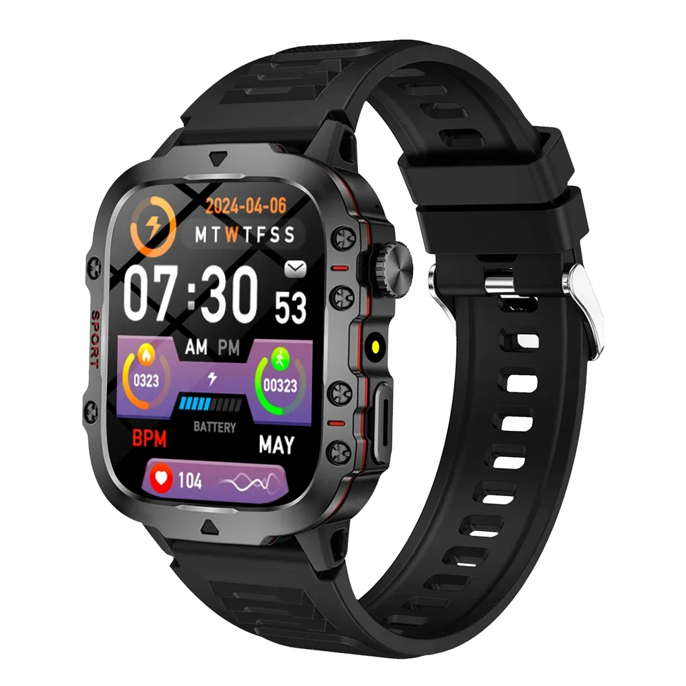 H19 Smartwatch Bluetooth Call ECG Heart Rate Detection Flashlight Compatible Android IOS Outdoor Men Women Sports Smart watch