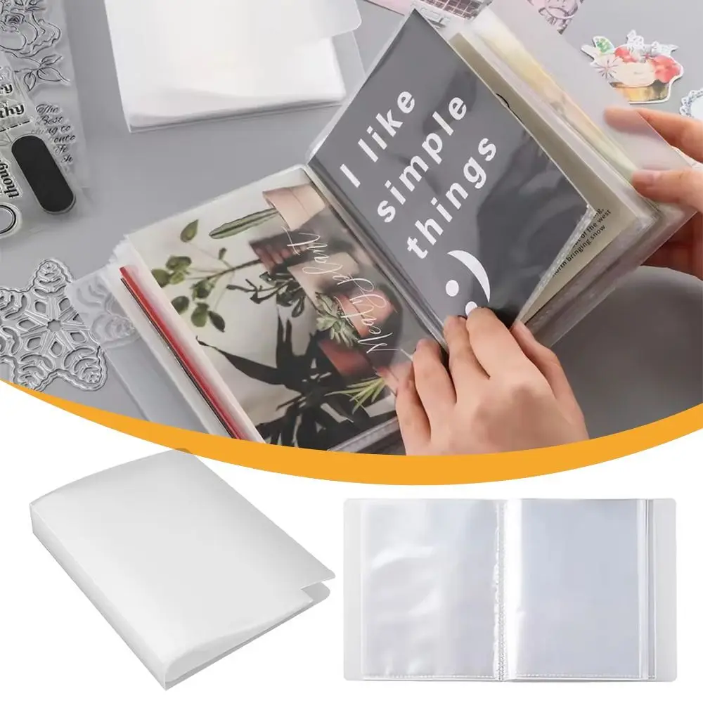 Waterproof A6 Information Booklet With 40 Pockets Transparent Clear Photo Storage Album Large Capacity