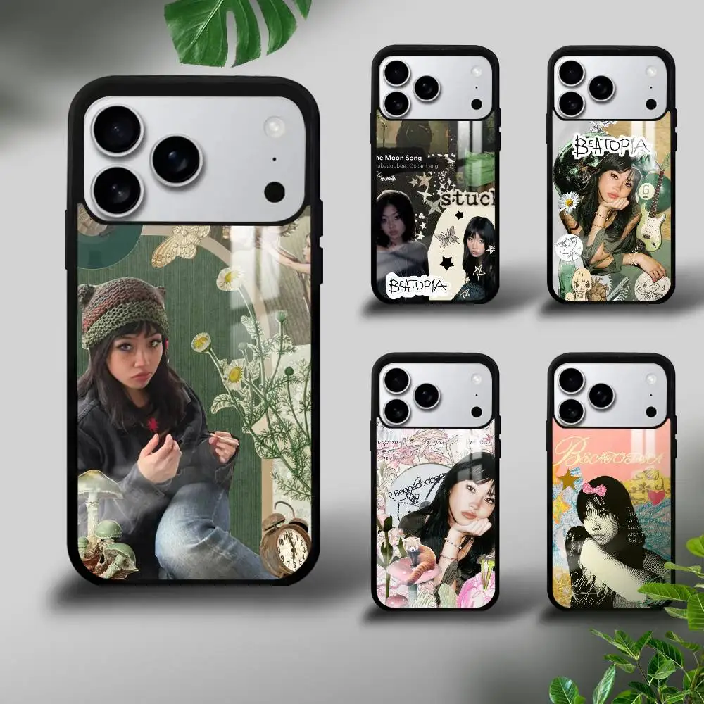 

Phone case Singer B-Beabadoobee For iPhone 17 16 15 14 13 12 11 Pro Max Mini Plus Hard Mirror Funda