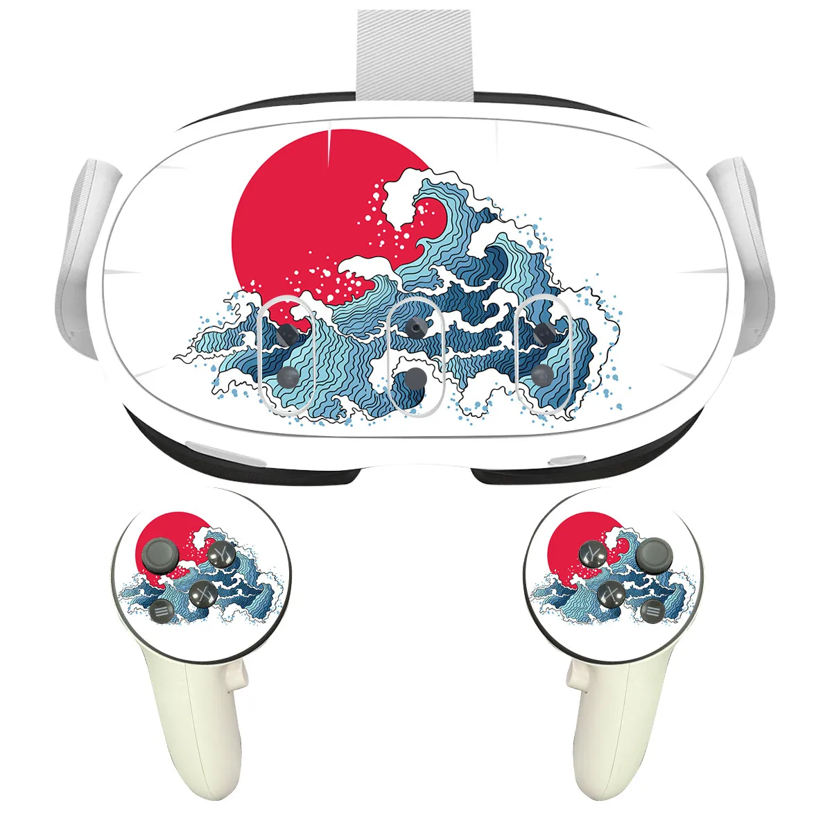 ملصق جلدي من الفينيل لوحدة تحكم سماعة الرأس VR ميتا كويست 3 غطاء لاصق من مادة PVC لملحقات كوة كويست 3