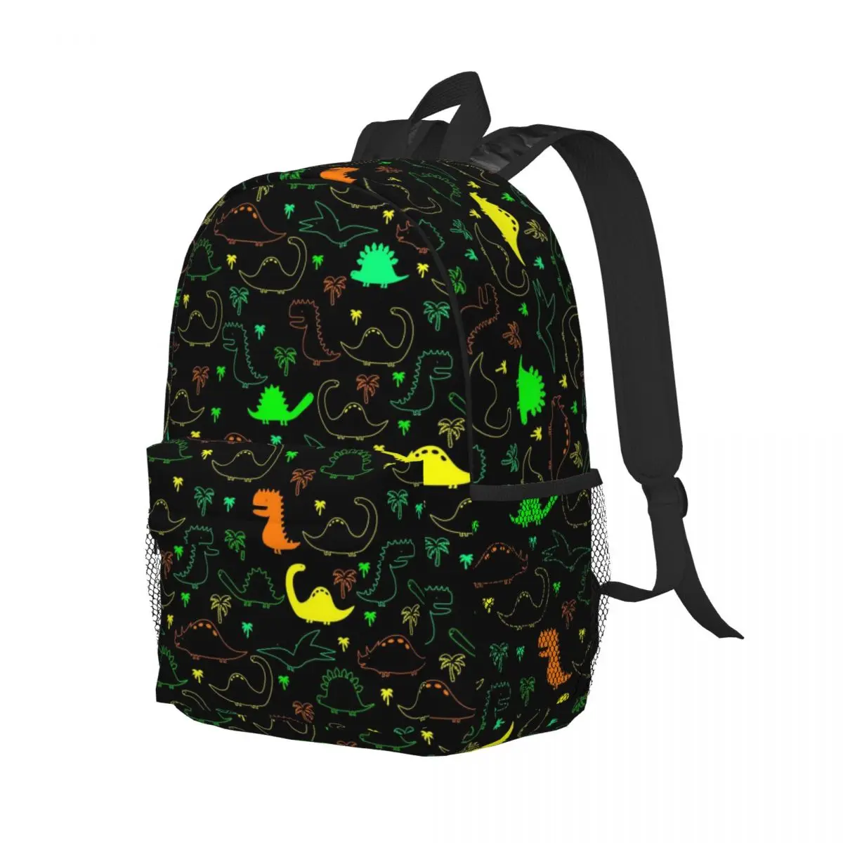 Sac à dos de voyage à motif de dinosaures mignons pour hommes et femmes, cartable d'ordinateur pour l'école, sac à dos pour étudiants