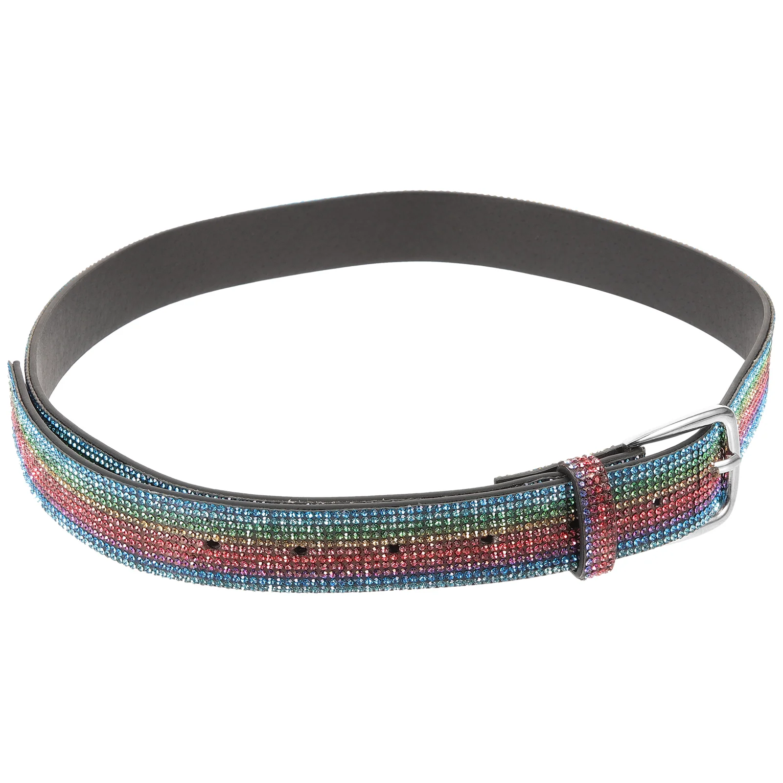 

Rainbow Belt Color Waist Fashion Belts Adjustable Woman Imitation Colorful for Women Versatile Chic and Elegant