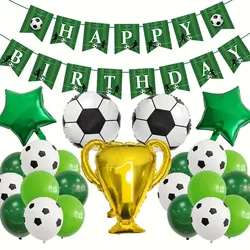 23 piece football themed party decoration aluminum film balloon set