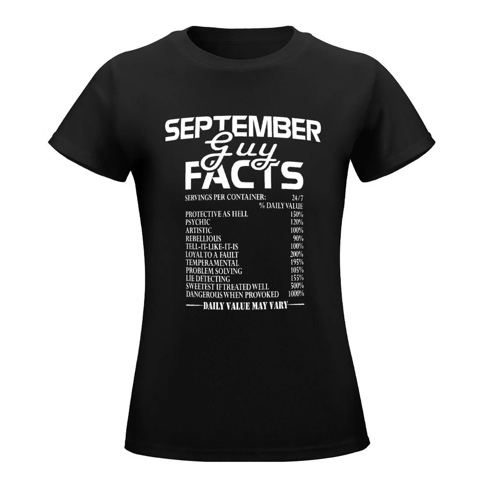 September guy facts T-Shirt Aesthetic clothing lady clothes clothes for woman