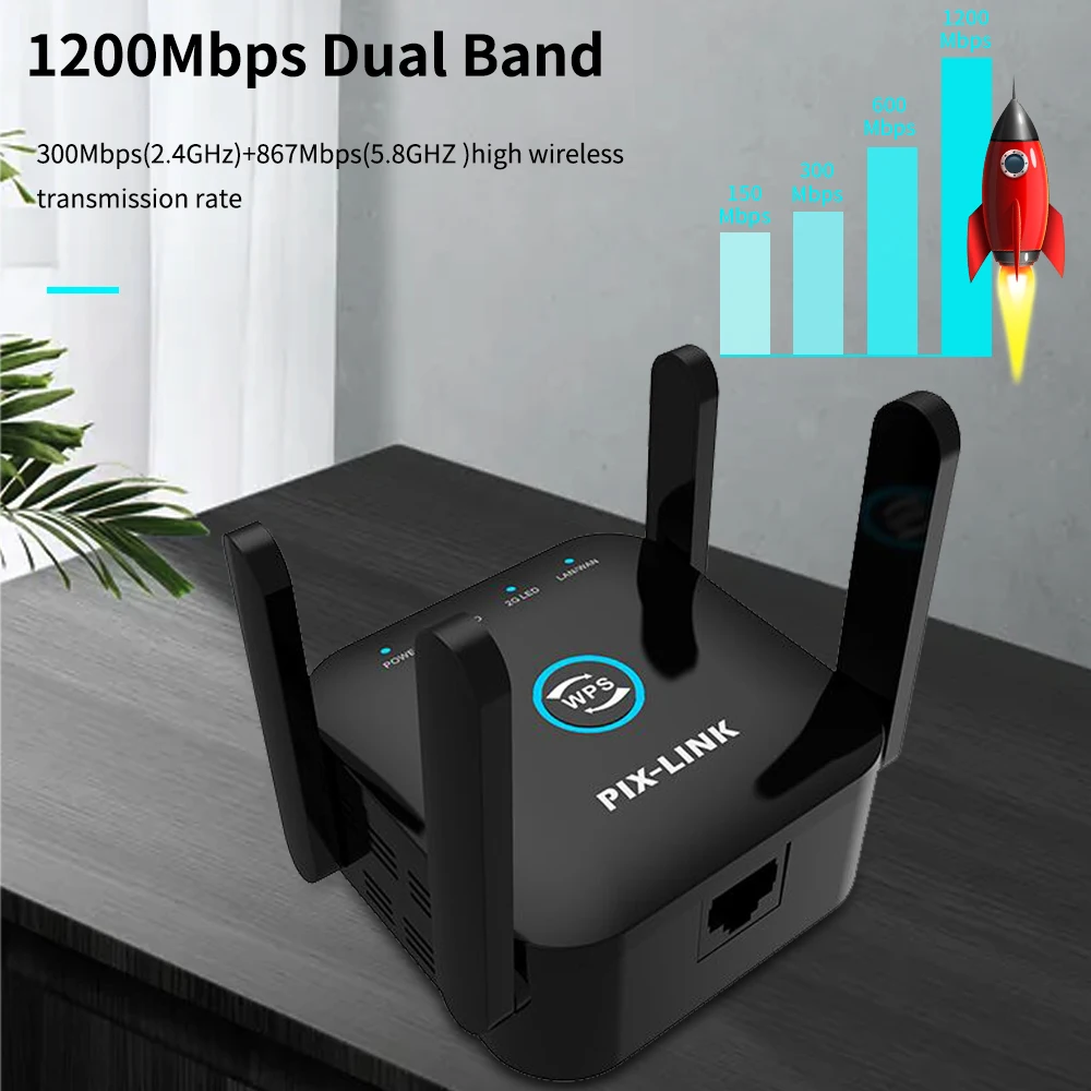 Imagem -03 - Tishric-roteador Repetidor Wifi sem Fio Extensor Wifi Repetidor Wifi de Longo Alcance 1200mbps 5g