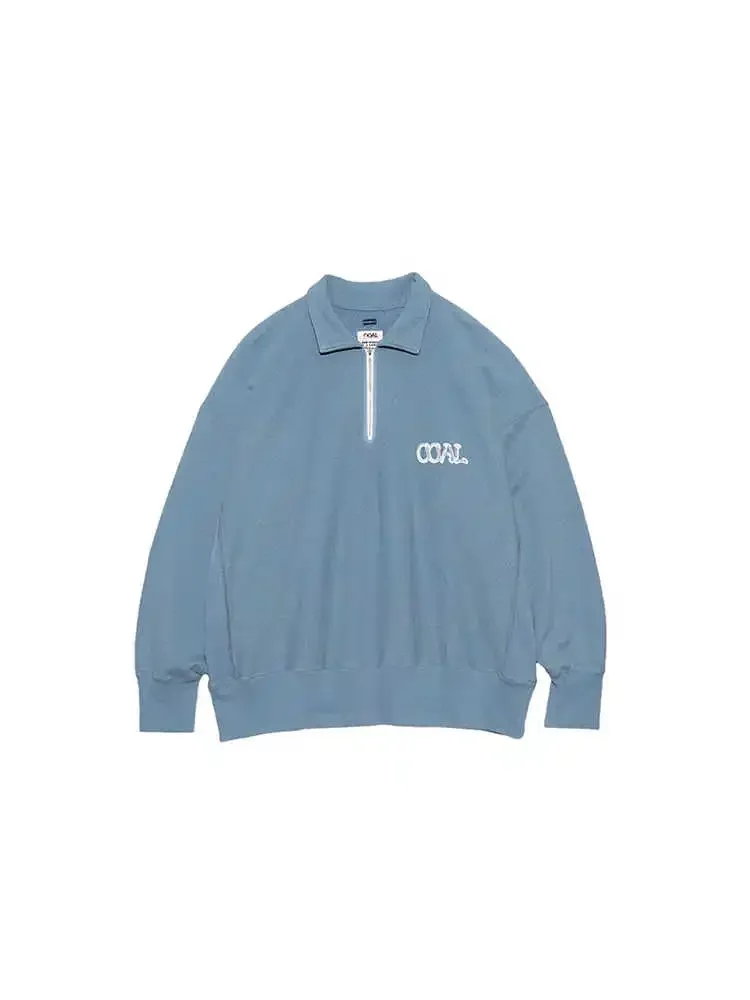 24SS Japanese Loose Half Zip Up Sweat Embroidered Pullover Hoodie for Men New Arrival