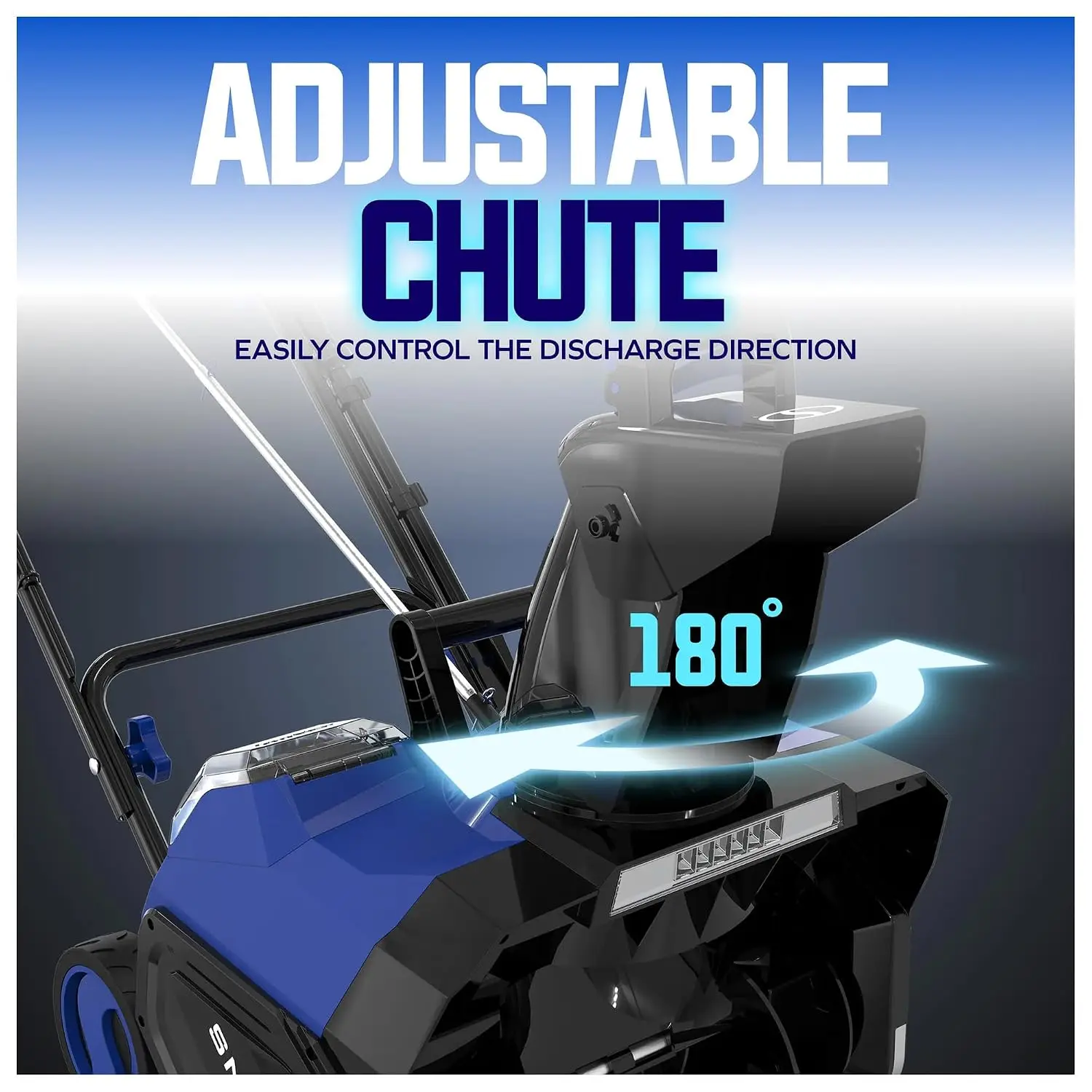 48V Cordless Electric Snow Blower – 18-Inch Single-Stage Snow Thrower with LED Light, 24V x2 Battery System, 24V-X2-SB18-GO 5