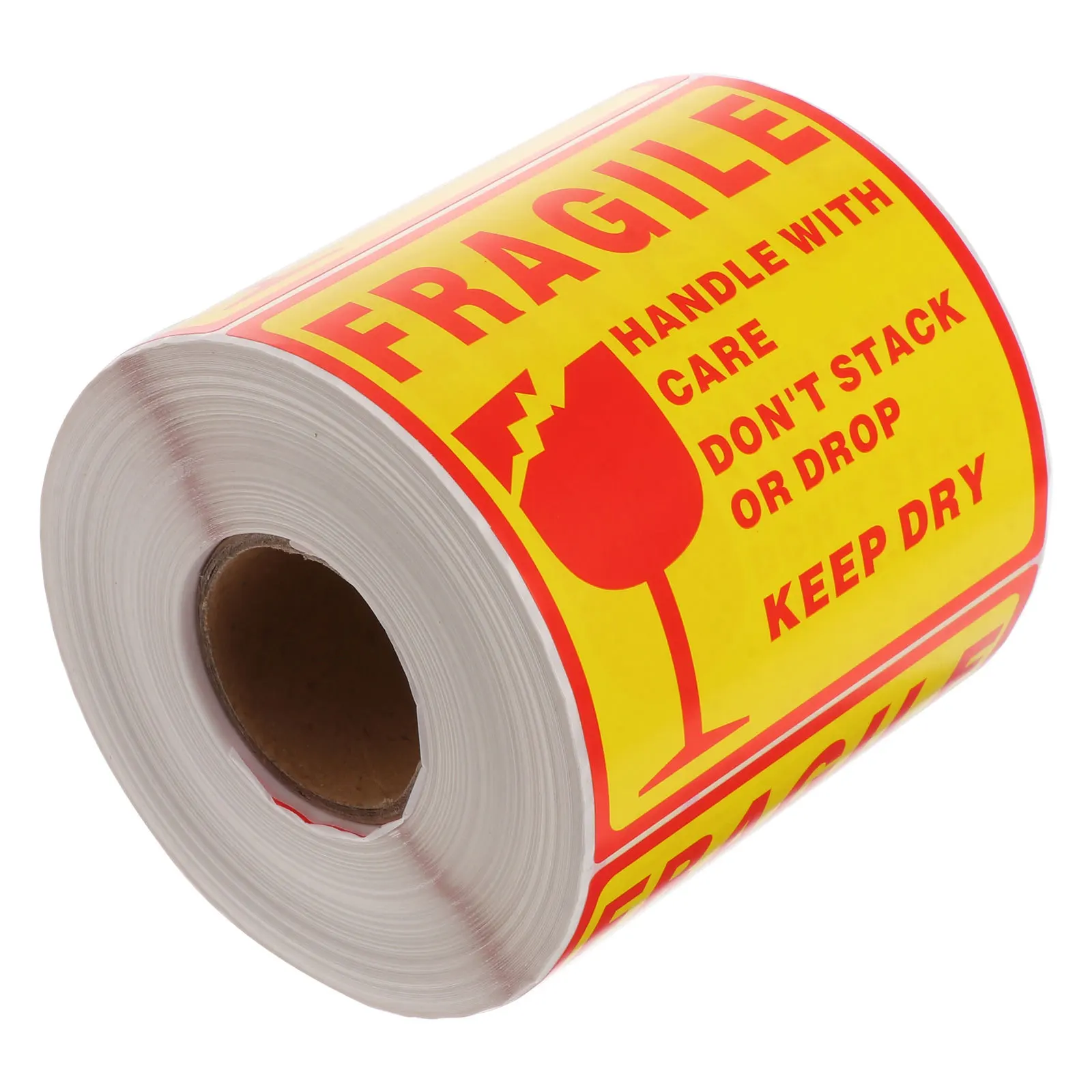 1 Buah Stiker Peringatan Pengiriman Label Rapuh untuk Pengemasan Pindahan Stiker Label Perhatian untuk Kotak Botol Plastik Kayu