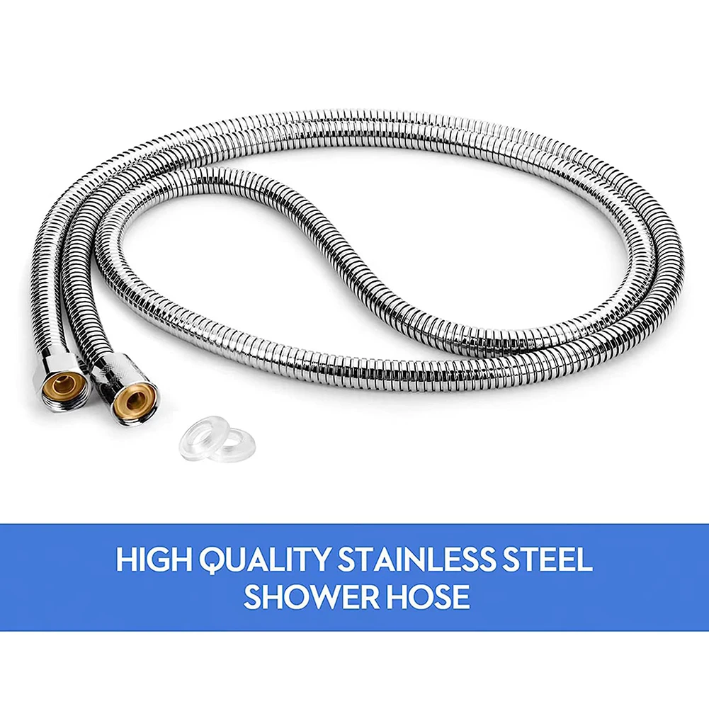 Bath Shower Hose Stainless Steel Flexible Pipe Leak-proof Shower Head Pipe Plumbing For Bathroom Accessories 150cm