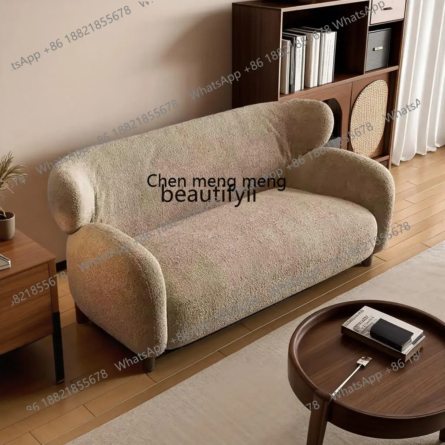 X 32 Bed and Breakfast Apartment Straight Row Living Room Modern Simple Beauty Salon Clothing Store Rest Area Sofa