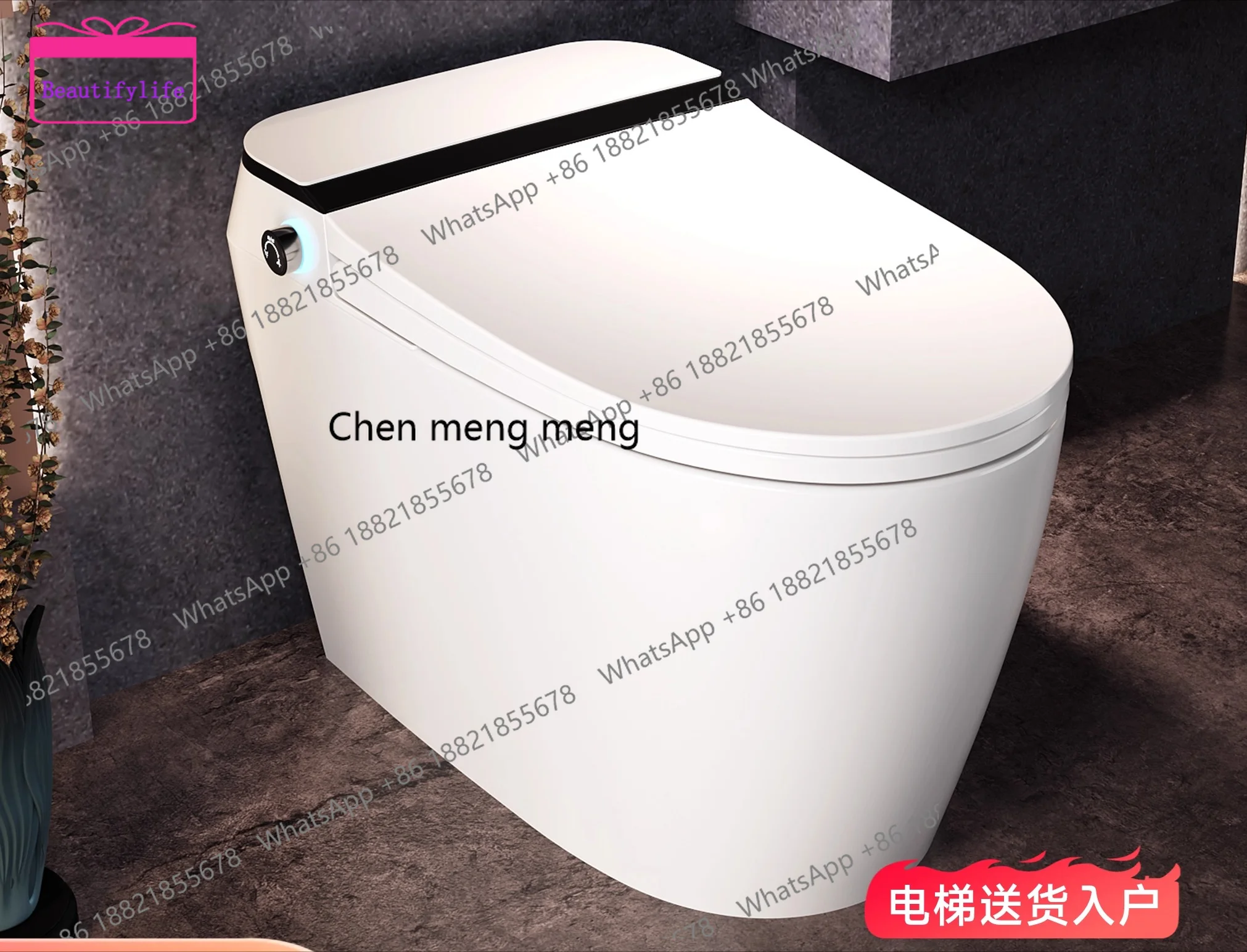 A17  Leshi Sanitary Ware Super Swirl Ceramic Flushing Smart Toilet Seat Heating Automatic Flushing Household Integrated Toil