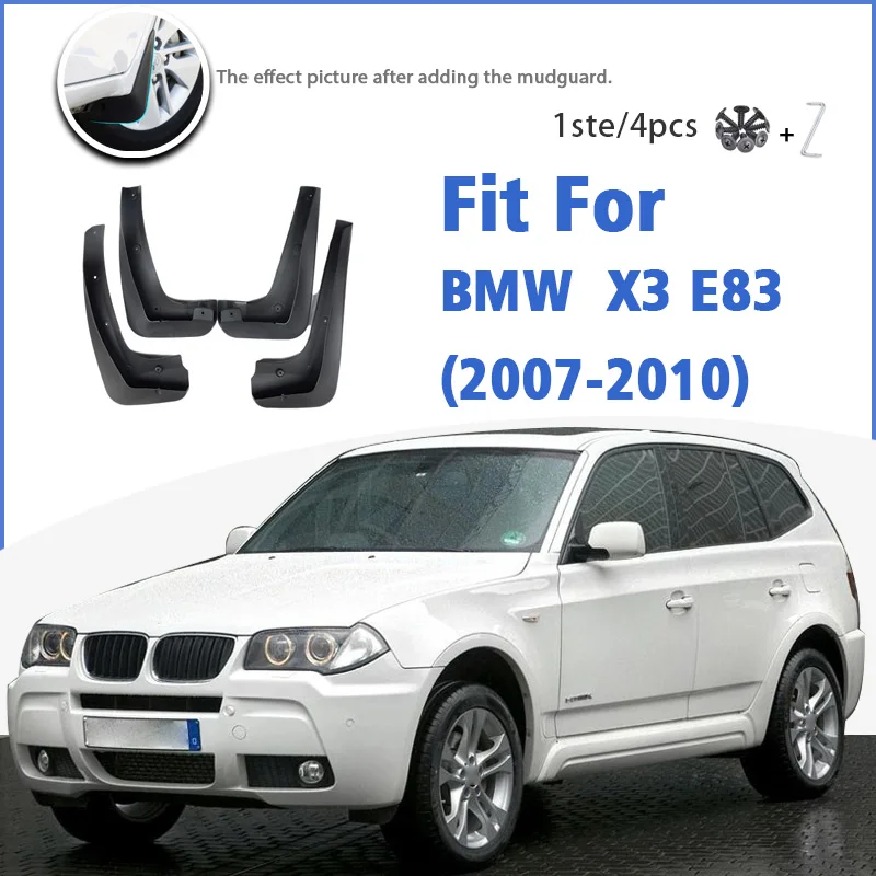 Mudguards For BMW X3 E83 2007-2010 Mudflaps Car Accessories Auto Styline Mud Flap Splash Guard Front Rear Fender 2007 2008 2009