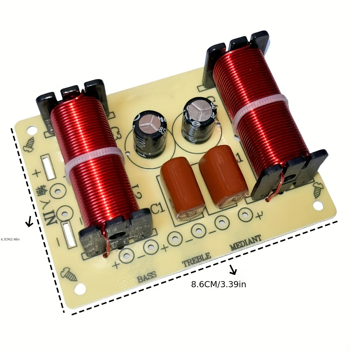 3-Way Audio Crossover Module (High / Mid / Low Frequency) for Speaker Upgrades & Repairs， Crossov Upgraded Frequency Divider