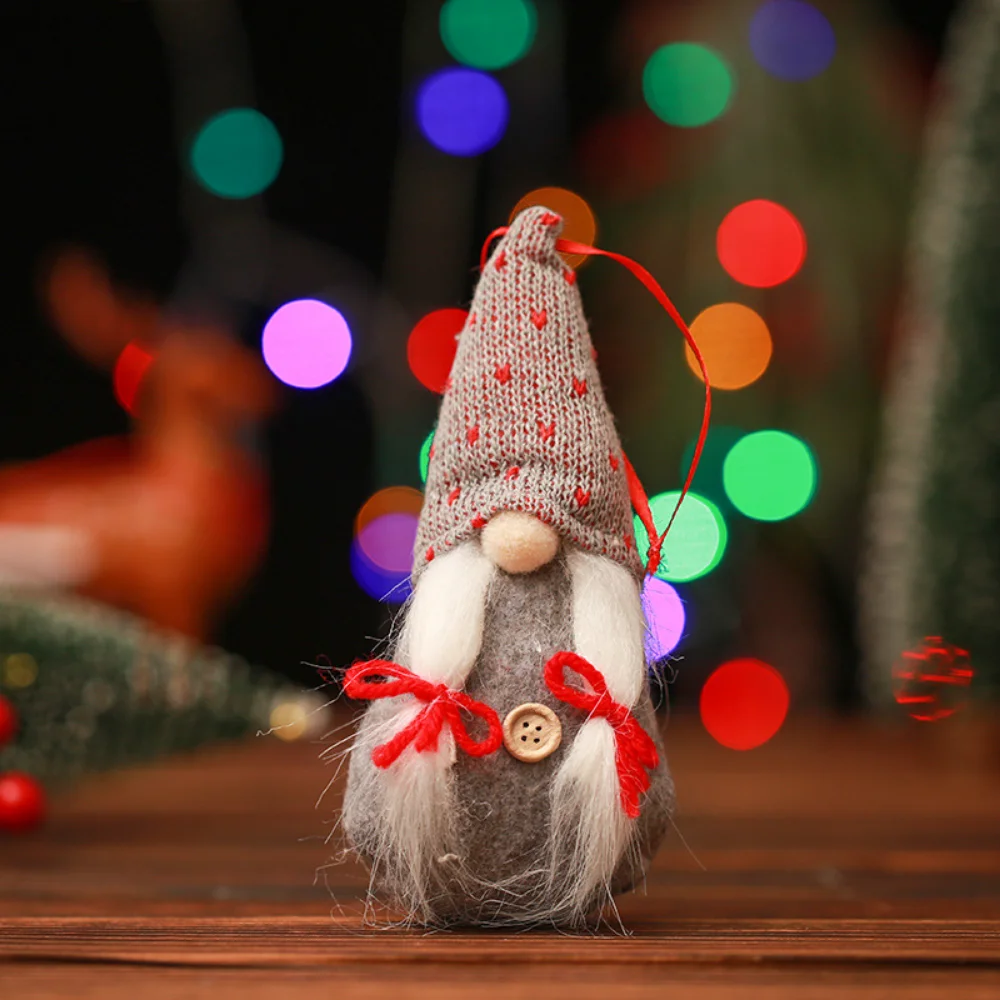 Christmas Deco Xmas Mini Gnome Faceless Girl Forest Doll Pendant 2023 Merry Christmas Natal Noel Christmas Tree Decor Navidad