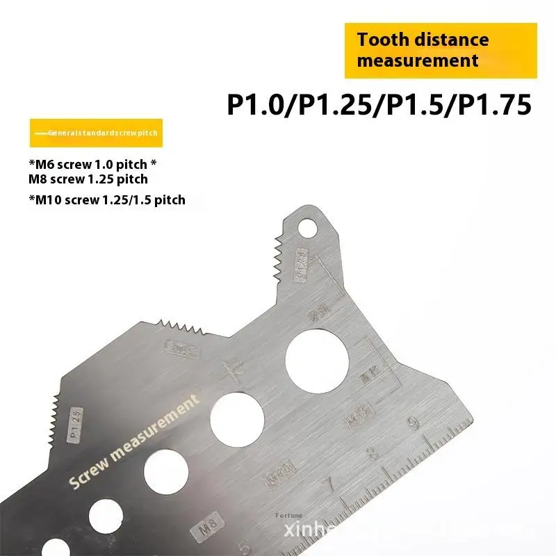 

Screw Thread Pitch Gauge Ruler Measuring Tool Bolt Nut Metric Machining Threads Screw Cutting Gauge Angle Model Measuring