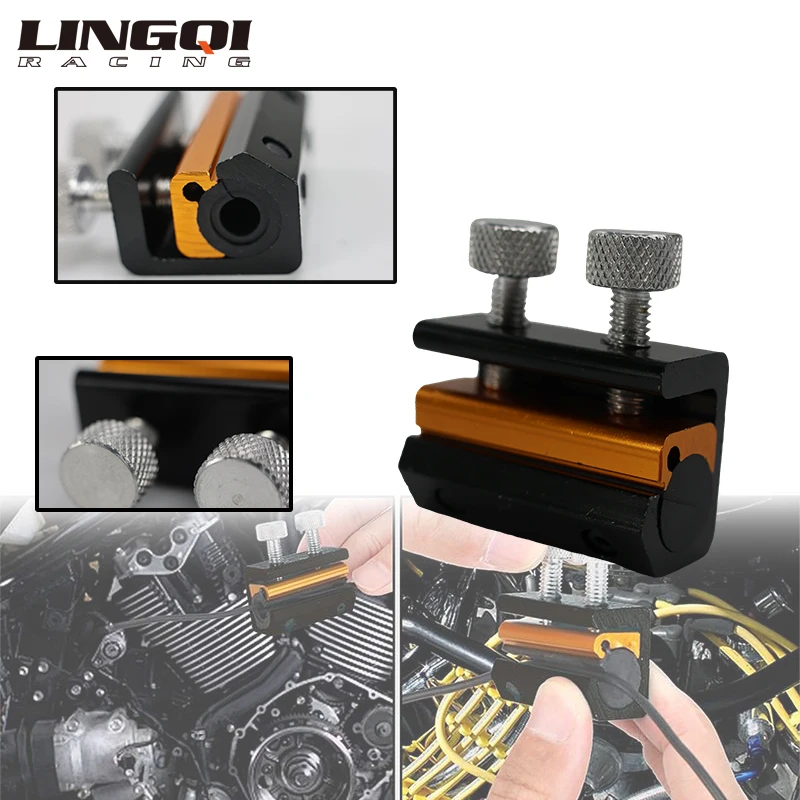 LINGQI RACING Clutch Line Throttle Line Oiler Dual Cable Lube Luber Lubricant Tool For Universal Dirt Pit Bike Scooter Motorbike