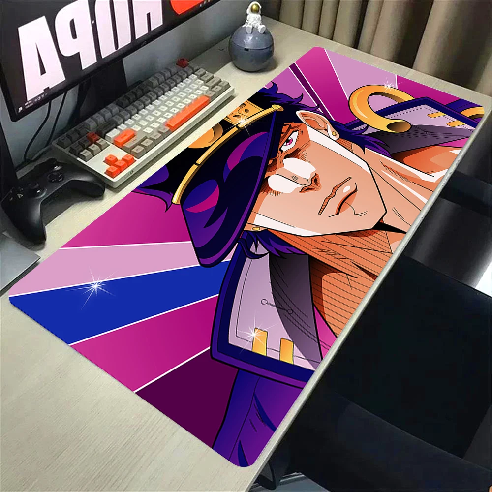 PC Gamer Joseph Joestar Mouse Pad Cabinet Keyboard Gaming Accessories Jojo Bizarre Adventure Laptop Rug Large Lock Edge Mousepad