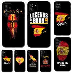 Black tpu Case For Samsung galaxy S23 S22 S20 S21 FE PLUS ultra+S10 E lite cover Spain coat of arms flag