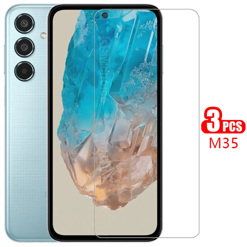 tempered glass for samsung galaxy m35 phone case on samsungm35 galaxym35 m 35 35m n35 5g back cover 360 glaxy galxy m35case cas