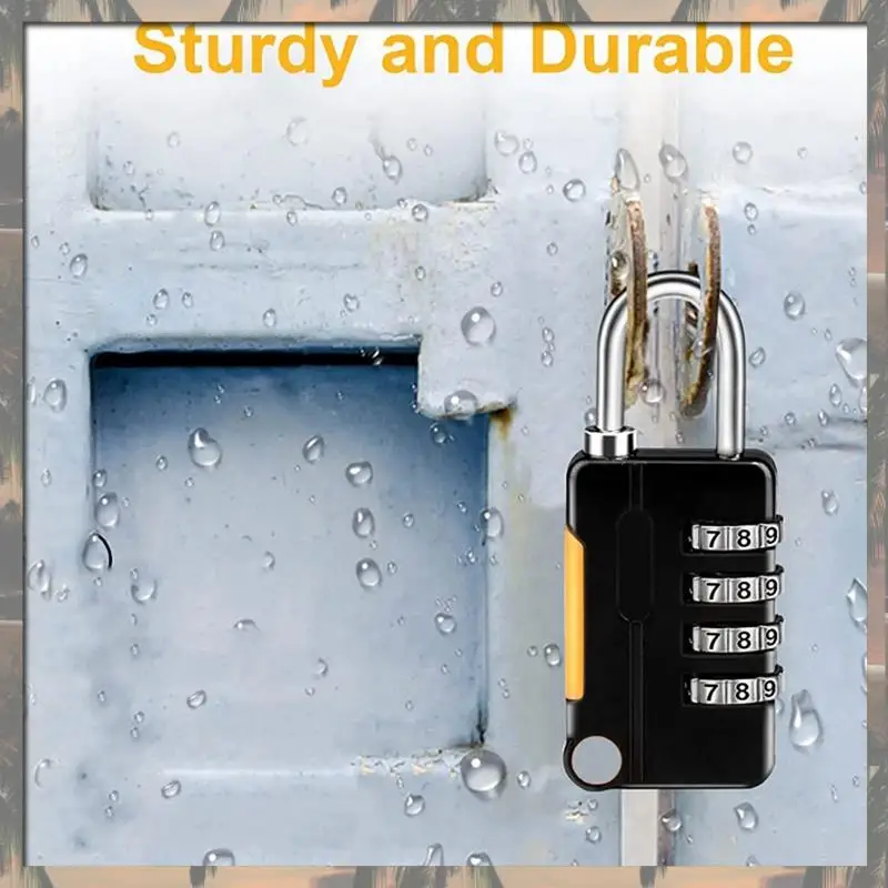 A70U Nieuwe 2 Stuks 4 Cijfercombinatie Hangslot Hangslot Outdoor Waterdicht Slot Koffer Bagage Beveiliging Codeslot Gemakkelijk Inst