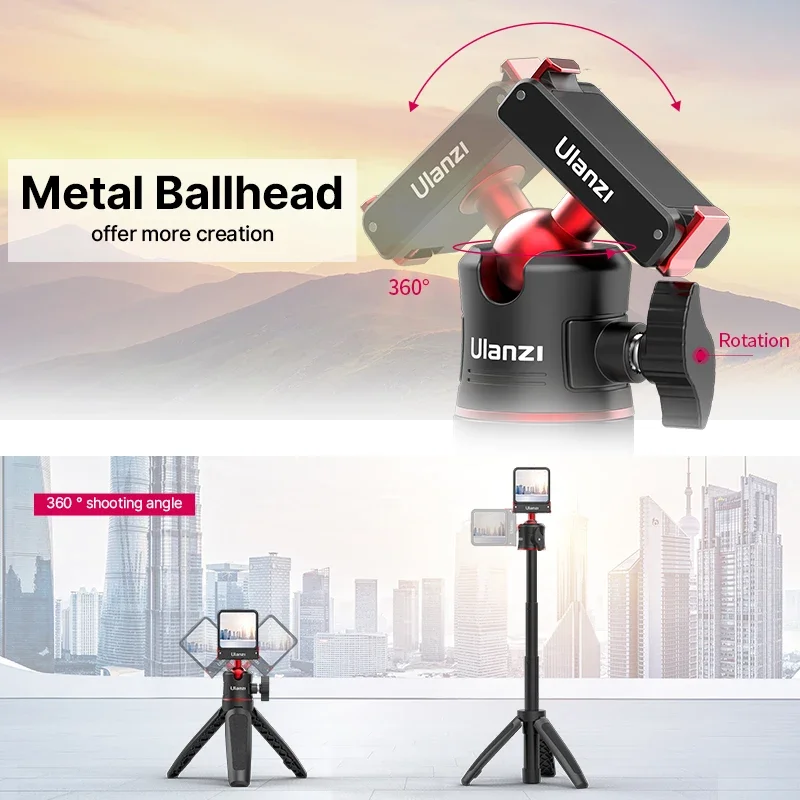 Ulanzi MT-50 Mini Magnetisch Statief Voor Dji Osmo Action 3 4 Verstelbare Statief Stand Quick Release Ballhead Action Camera Accessoire