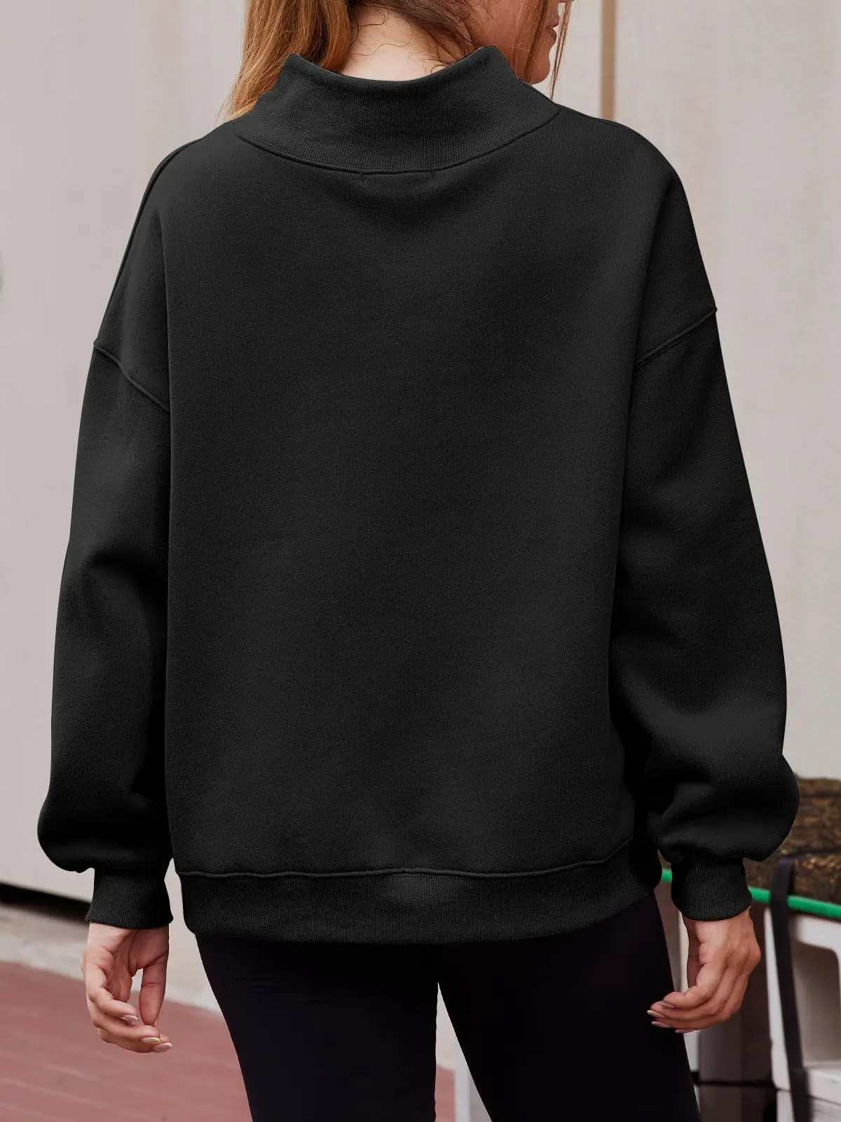 Womens-Oversized-Mock-Neck-Sweatshirt-Shoulder-Cut-Out-Design-Solid-Color-Long-Sleeve-Autumn-Lazy-Fit-Casual-Commuter-Pullover-T