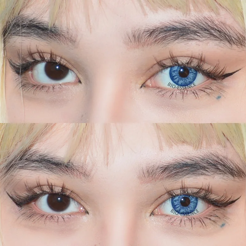 Bio-essence 1 Pair Colored Contact Lenses for Eyes Russian Girl Blue Lenses Monet Green Eye Lenses Natural Lenses Fashion Lenses