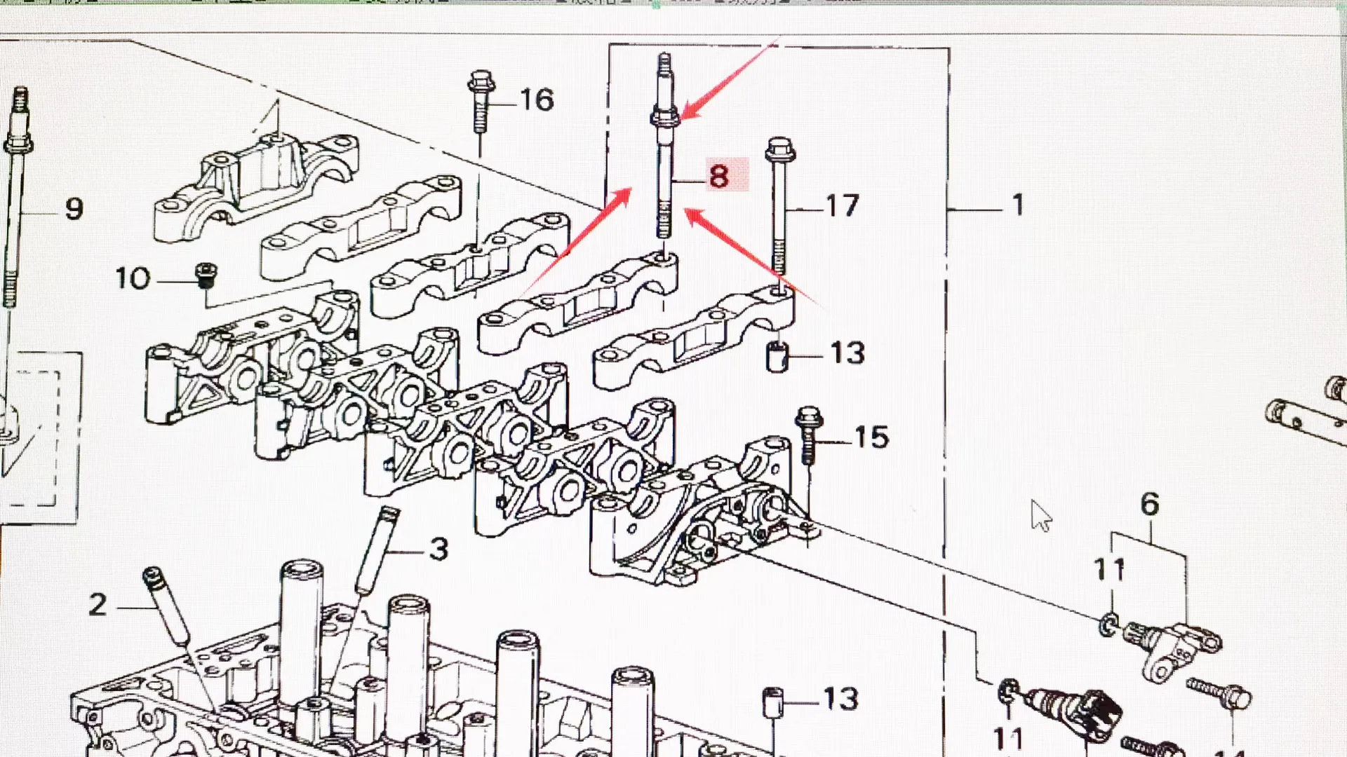 2PCL 90011-PNA-003 & 90012-PNA-003 - غطاء ذراع الروك ومسمار عمود الحدبات - متوافق مع محركات Honda K20/K24 Perno de leva para #5