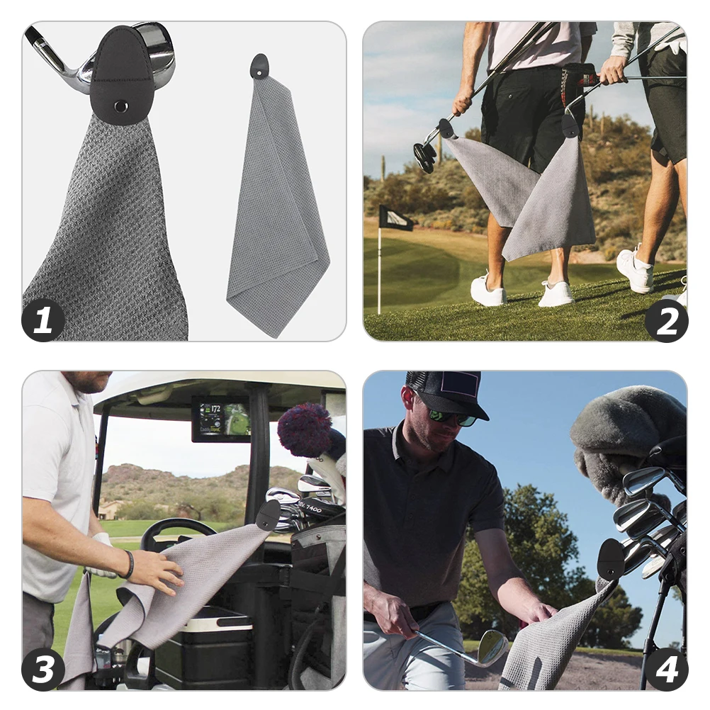 

Microfiber Golf Towel Portable Balls Cleaner Tools Sports Wipe Accessories Outdoor Supplies Magnetic Golfs Long Life Easy Clean