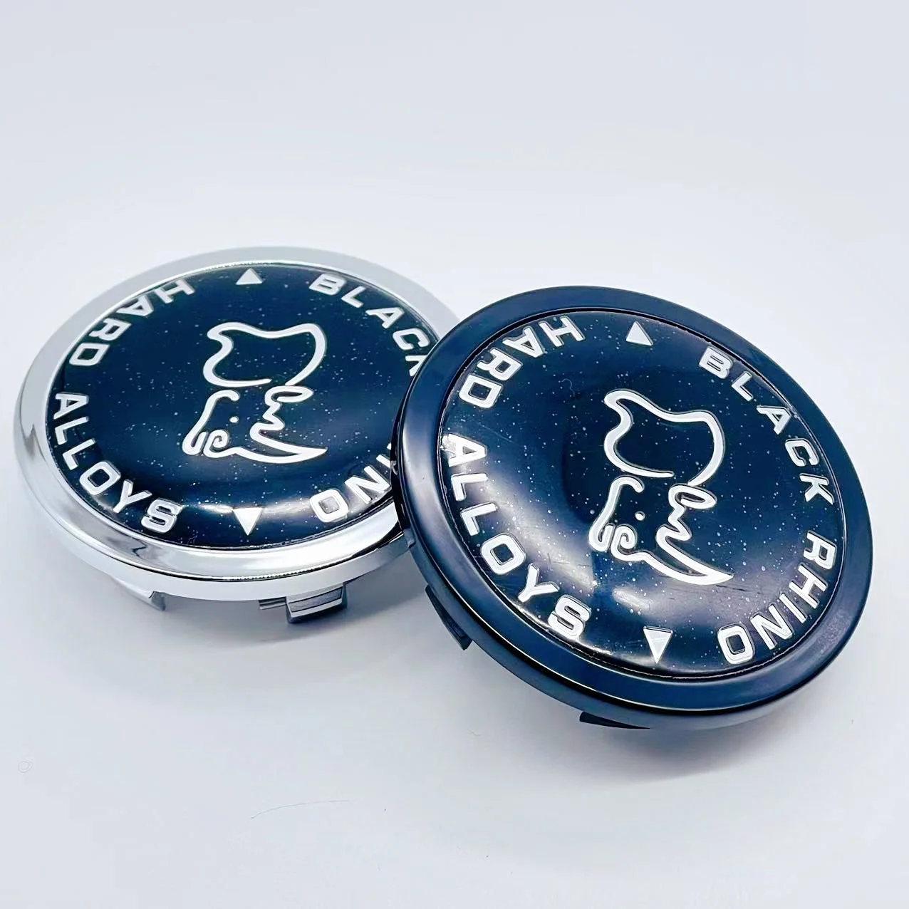 4pcs 76mm Rhinoceros Wheel Center Hub Cap Car Rims Dust-proof Cover Hubcaps 65mm Emblem Auto Styling Accessories