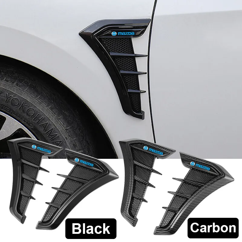 

2Pcs Car Front Side Wing Fender Emblem Trim Cover for Mazda CX5 CX3 CX7 2 3 5 6 MX5 MX3 Axela Atenza Speed CX9 RX8 RX7 323 626