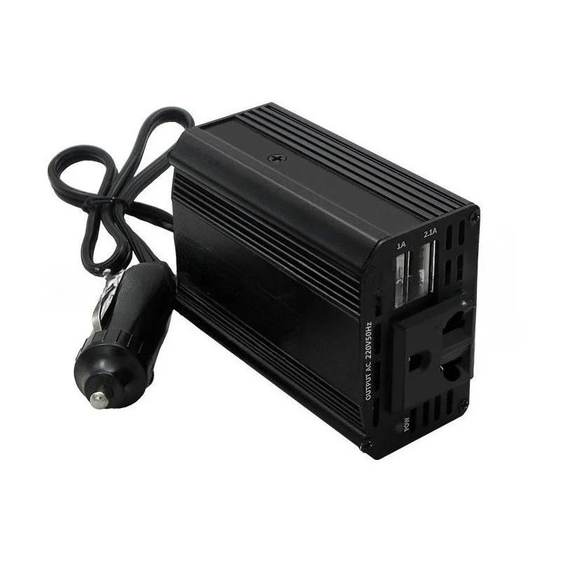 150W car inverter 12V to 110V, power converter, USB charger