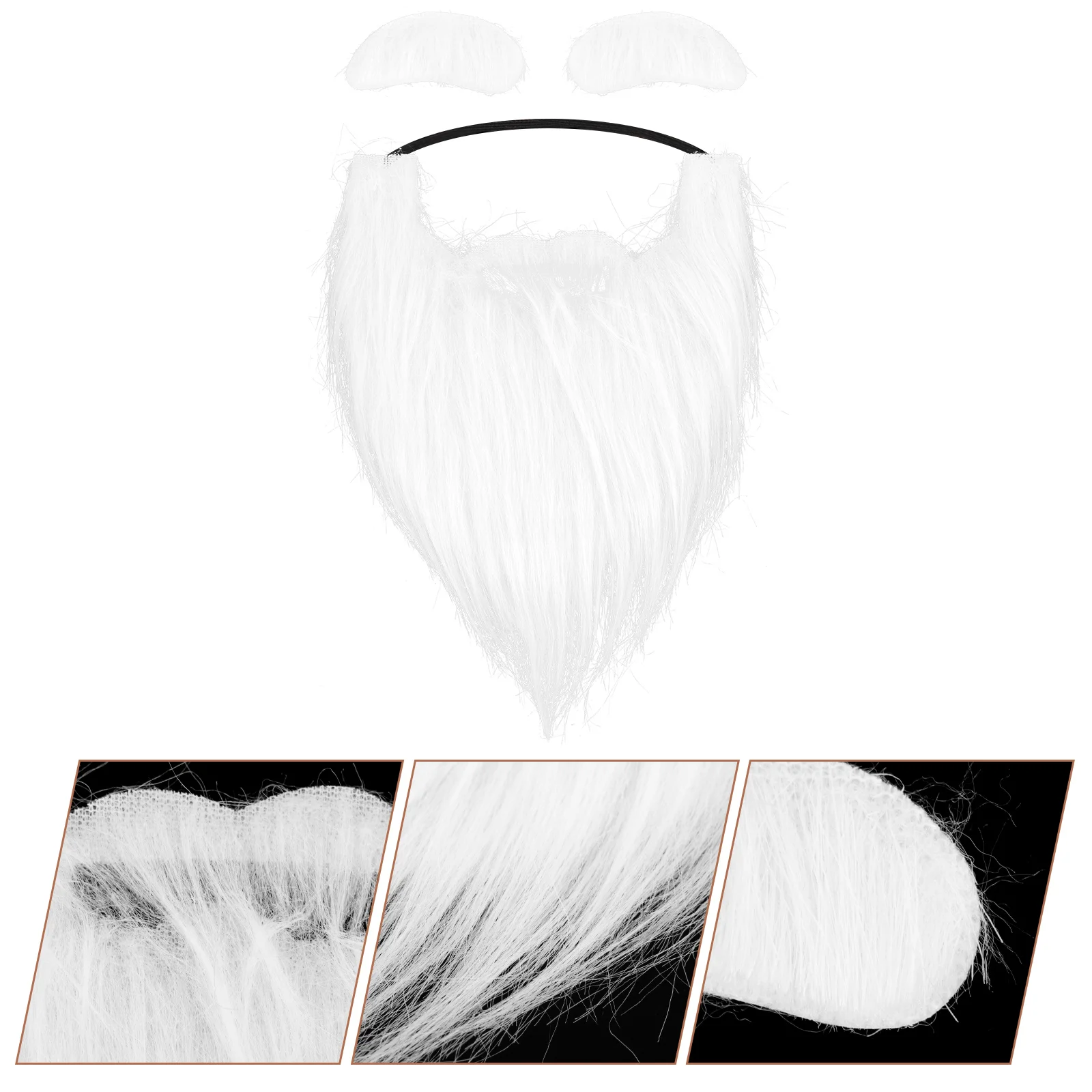 

Christmas Beard Eyebrows and Set Artificial False Mustache Prop Costume Fake Decorate Xmas Cosplay Plush