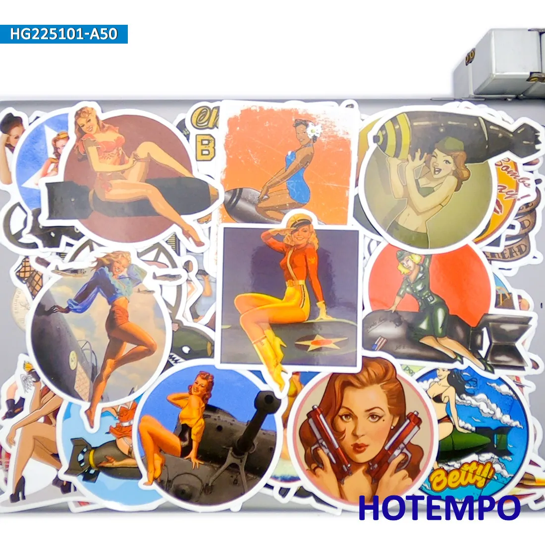 20/30/50 pezzi, Sexy Poster Ragazza Adesivi, Retrò Bellezza Signora, Stile artistico nostalgico, per la decorazione creativa fai-da-te, Divertente pacchetto di adesivi