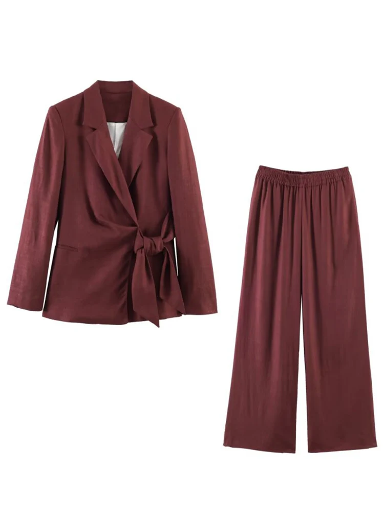 Women Summer Pant Suits 2-Pieces Sets 2026 Fashion Solid Blazers Coats and Trousers Female Elegant Street Two Suit Clothing