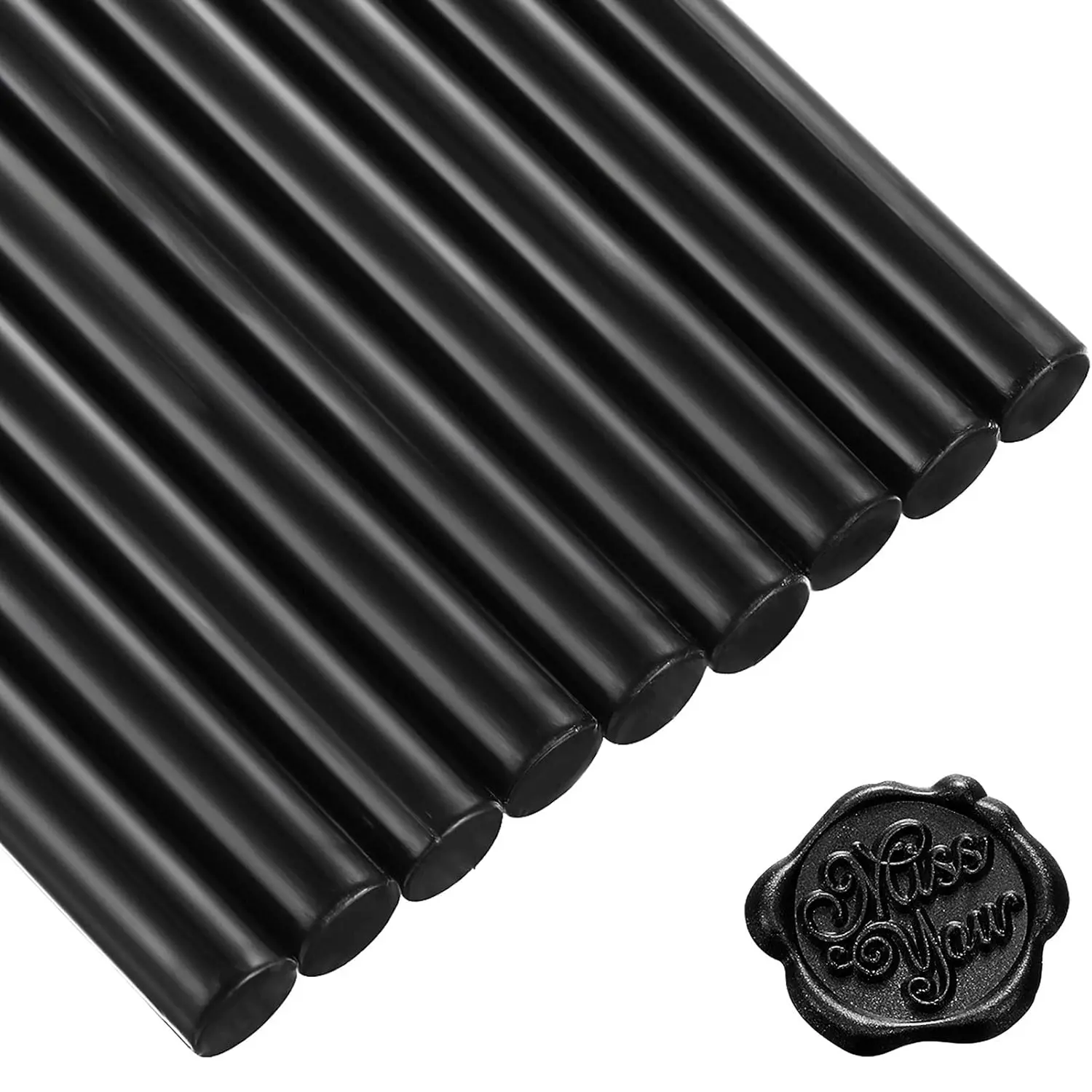 

15 Pcs Black Sealing Wax Sticks for Wedding Invitations Envelope with Glue Gun