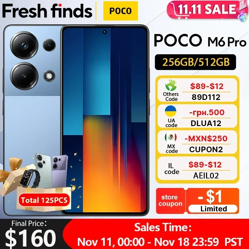 【World Premiere】POCO M6 Pro Smartphone Helio G99 Ultra 6.67 Flow AMOLED 120Hz AMOLED 64MP Triple Camera 67W wired charging