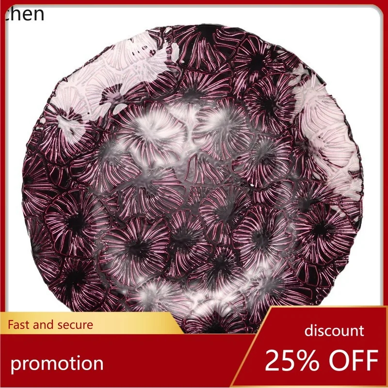 

HXL High-end Leaf-Shaped Glass Serving Plate for Restaurant Decoration and Steak Presentation