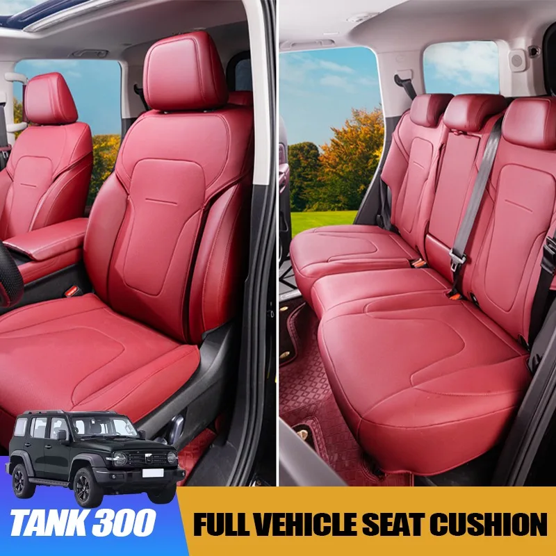 Full Vehicle Seat Cushion for Great Wall TANK 300 2025 Car Seat Cover Nappa Leather Grade Anti Fouling Interior Accessories