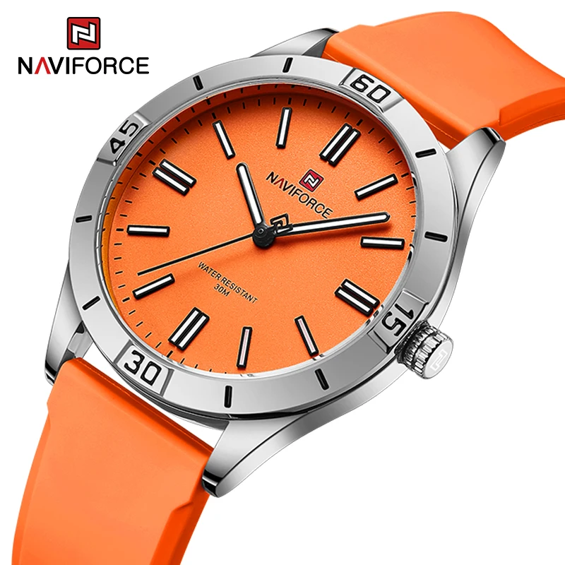 NAVIFORCE Trend Brand Creative Design Women\'s Quartz Watch Casual Simple Ladies Waterproof TPU Strap Wristwatch Relogio Feminino