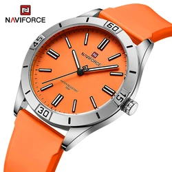 NAVIFORCE Trend Brand Creative Design Women's Quartz Watch Casual Simple Ladies Waterproof TPU Strap Wristwatch Relogio Feminino