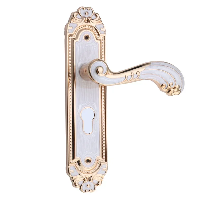 

European Style White Amber Door Lock Indoor Bedroom Room Door Lock Household Change Lock 145 Hole Universal Wooden Door on sale